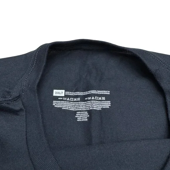 NEW RUN DMC Hip Hop Rap Box Band Logo Men's Black SS T-Shirt, Size 2XLT - Picture 4 of 6